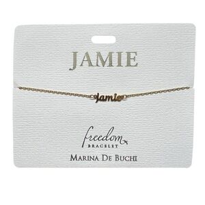 Marina De Buchi Personalized Luxe Name Jamie Freedom Bracelet Jewelry NWT Gift